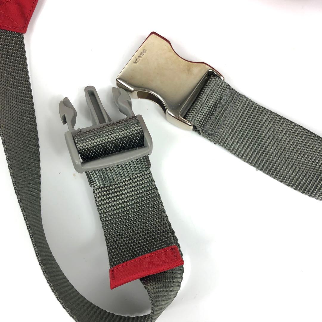 ★6F432 プラダ スポーツ ボディバッグ ウエストポーチ 4VA125 赤