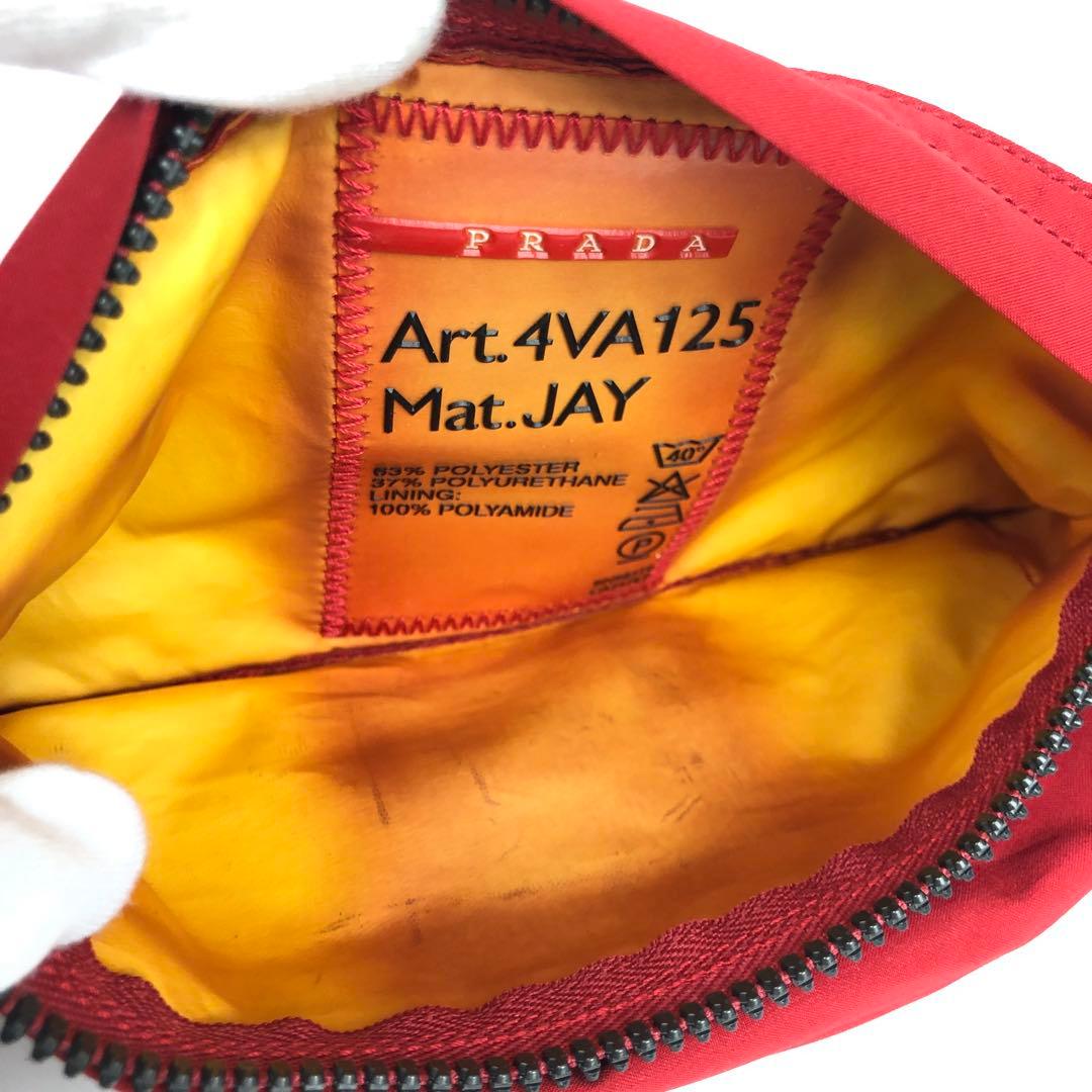 ★6F432 プラダ スポーツ ボディバッグ ウエストポーチ 4VA125 赤