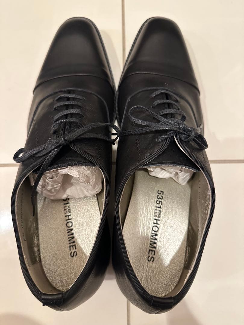 5351 内羽根 ブラック ドレスシューズ 42/26.5cm