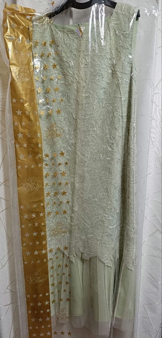 lerure　リルアー　 スリーブレススカラップドレス　ミントグリーン