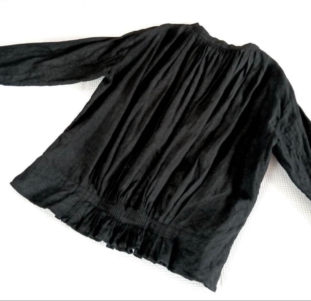 オールドマンズテーラーR&D.M.Co-リネンタックギャザーブラウスシャツ