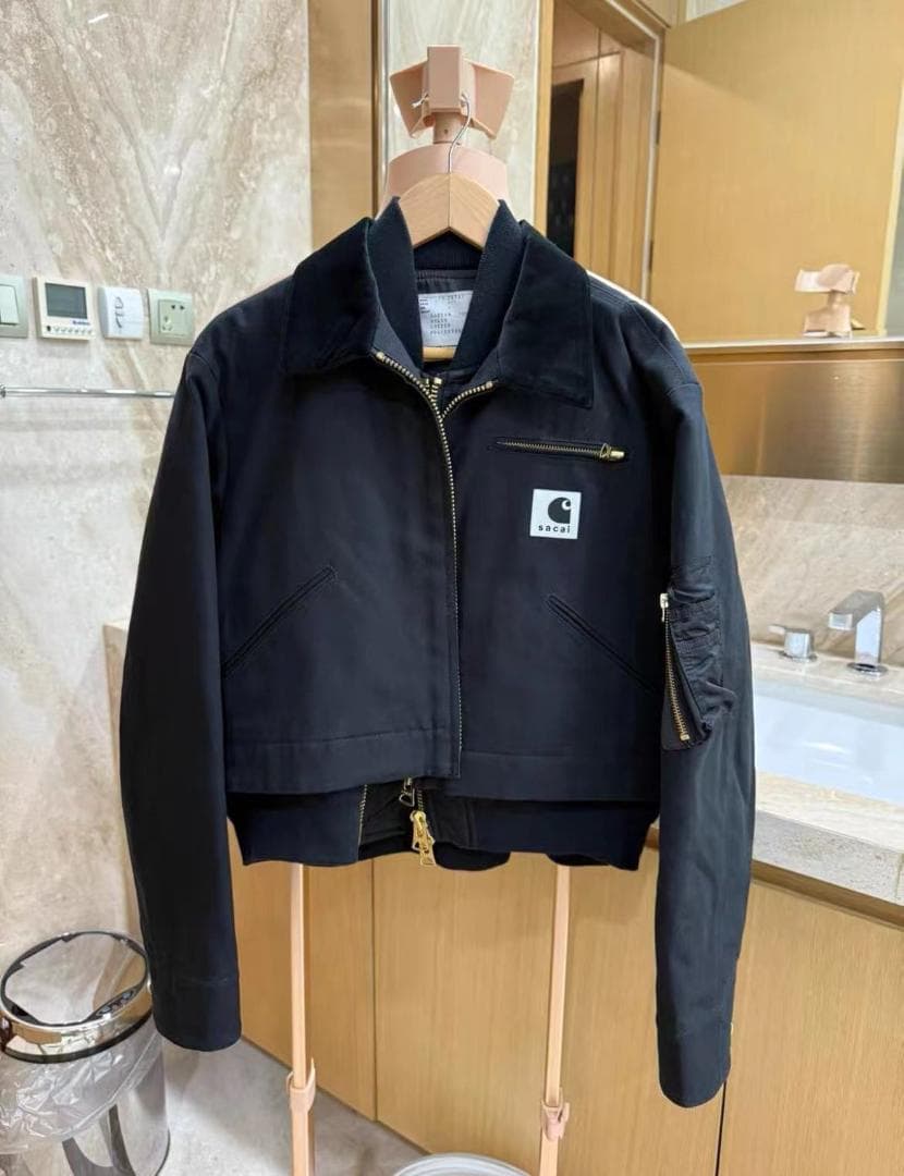 sacai Carhartt ジャケット ブラック