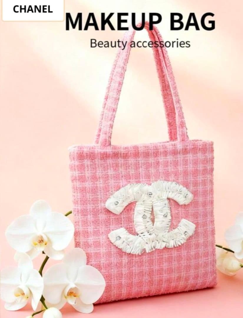 jouページCHANEL メイクアップバッグ ピンク