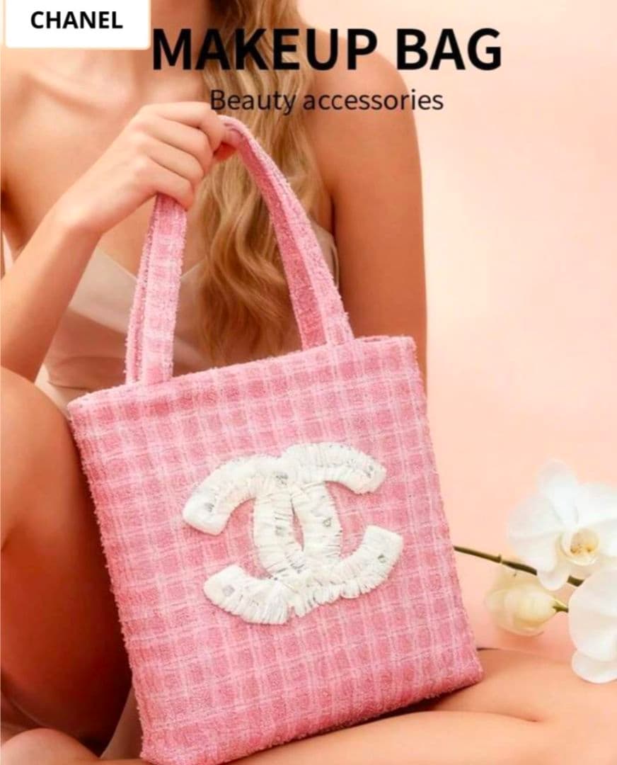 jouページCHANEL メイクアップバッグ ピンク