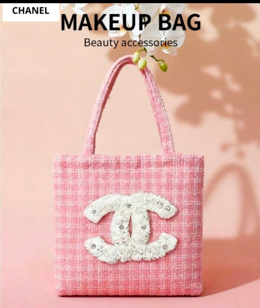 jouページCHANEL メイクアップバッグ ピンク