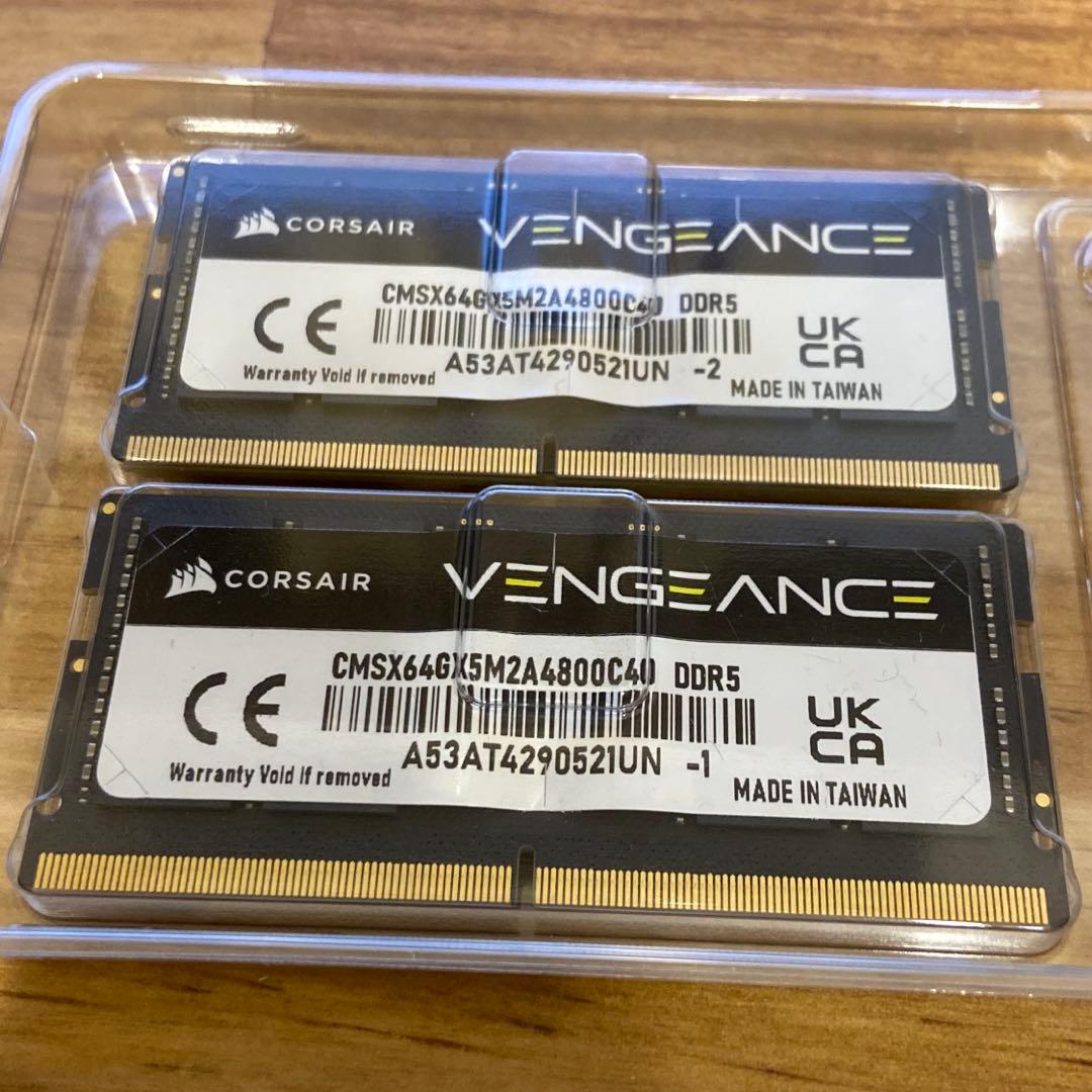 メモリー CORSAIR VENGEANCE SODIMM DDR5 64GB