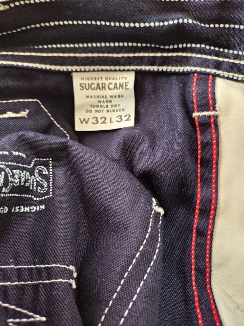 美品　シュガーケーン　ウォバッシュストライプ　エンジニアパンツ　SC４０７８６