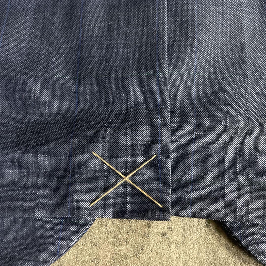 Christian Diorネクタイ レアカラー パープルブルーチェック柄スーツ