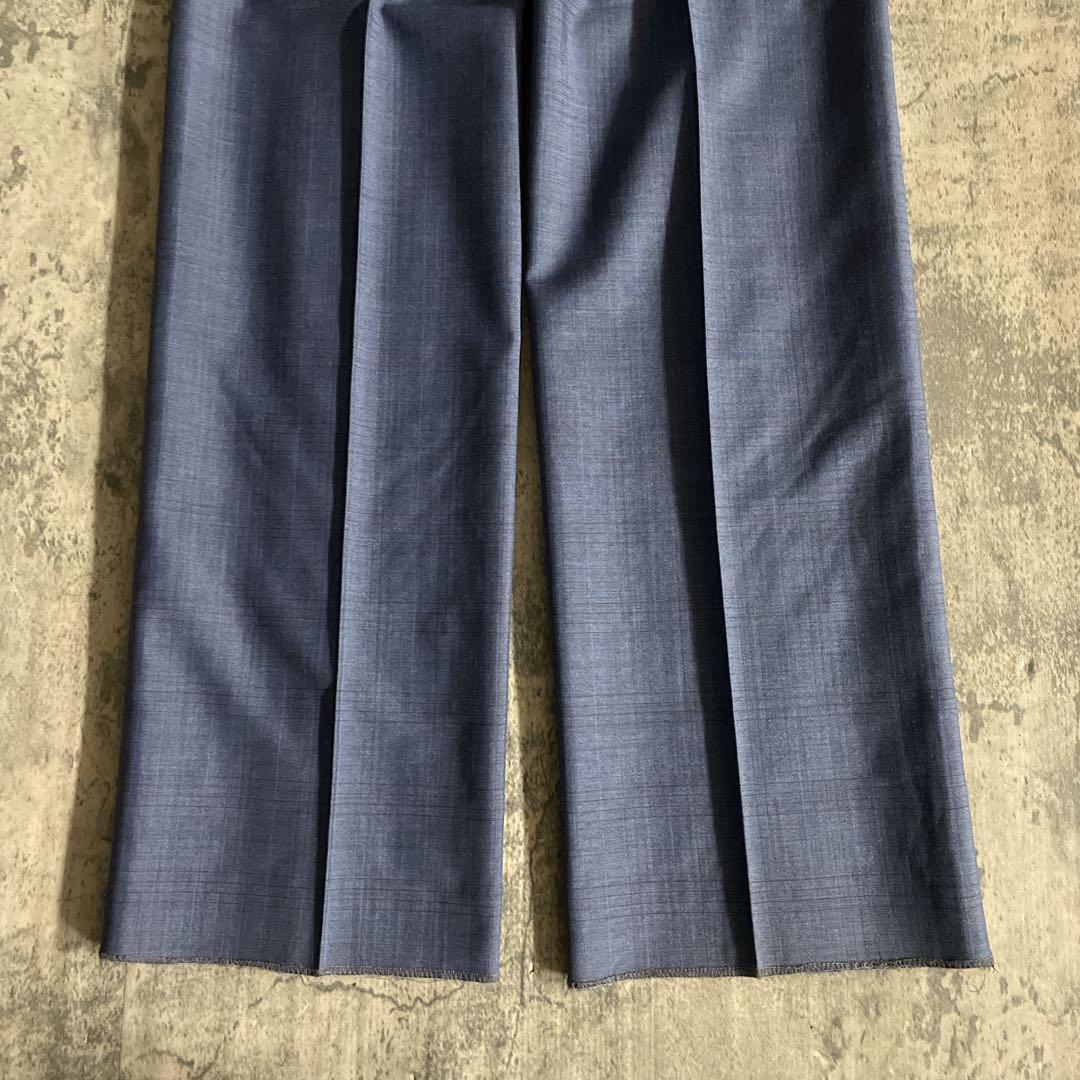 Christian Diorネクタイ レアカラー パープルブルーチェック柄スーツ