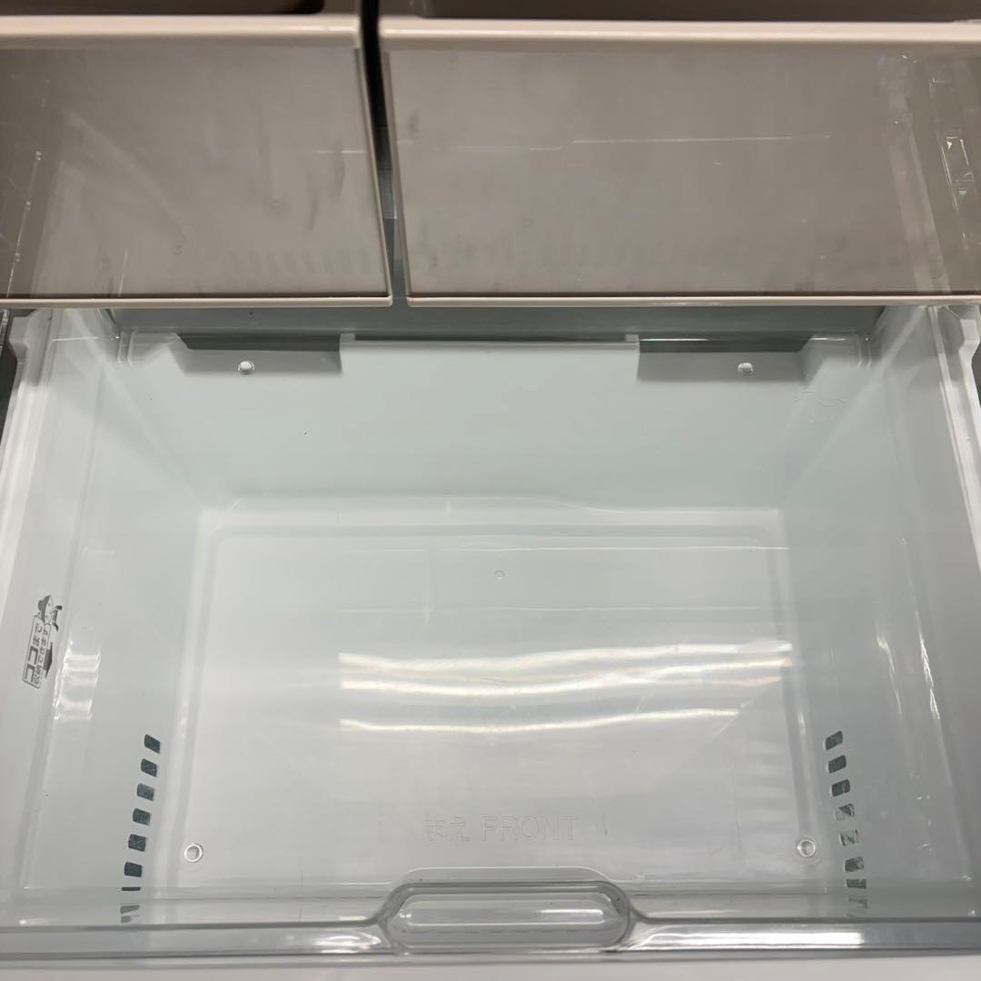 717 鏡面　ガラストップ　5ドア　左開き　大型冷蔵庫　400L強　美品　格安