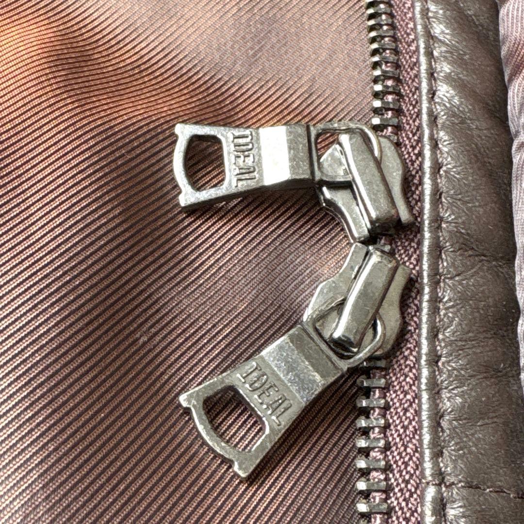 GREEN LABEL RELAXING ダウンベスト 羊革　レザー　希少　L