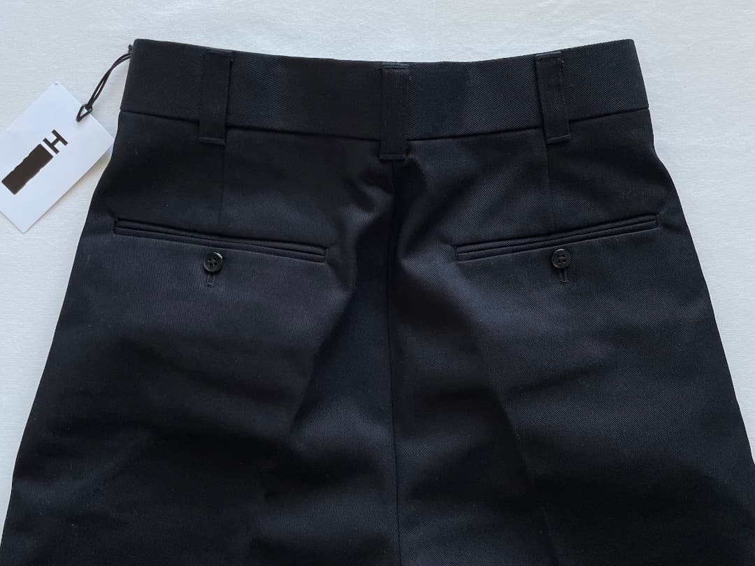 新品 H BEAUTY&YOUTH ポリコットン パンツ ブラック S