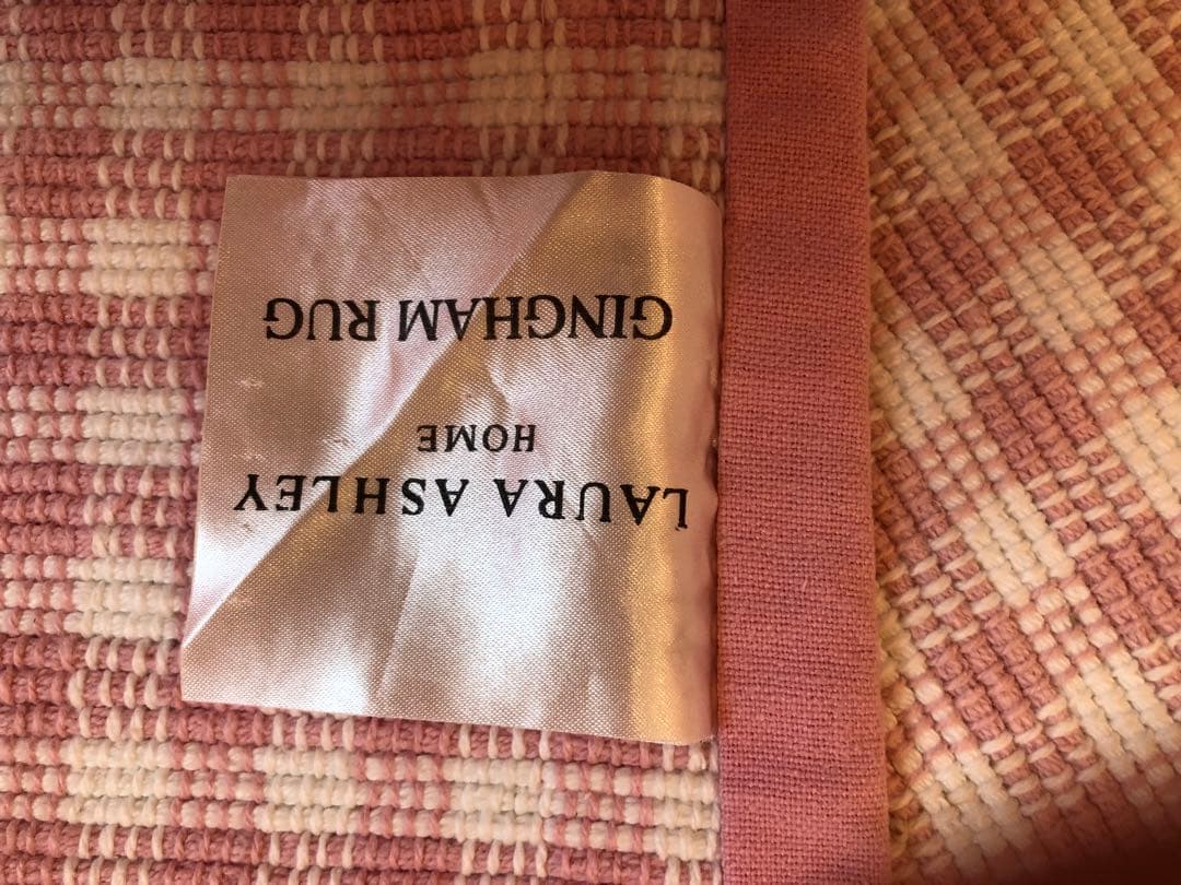 【即購入不可】ローラアシュレイ　インド綿　ラグ115センチ✖️180センチ