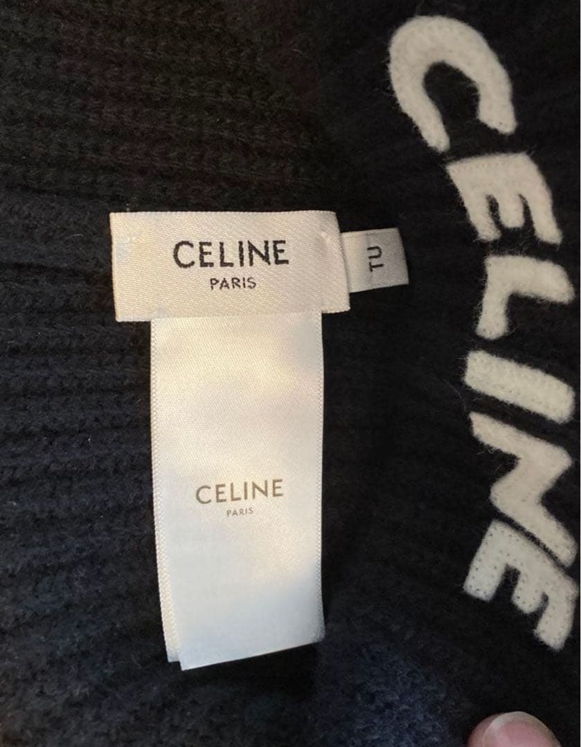 CELINE セリーヌ　ダークブルー ニット帽　キムタク　木村拓哉　正規品