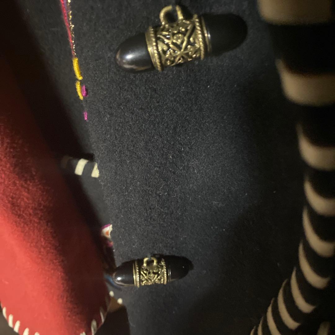 フィッチェ　エンプロイダリーメキシカンジャケット　ブラックブラウン　メンズ