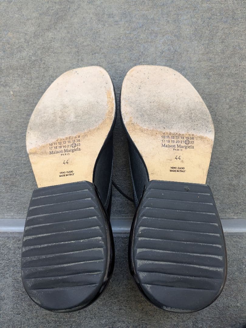 メゾンマルジェラ レザーシューズ ブラック 44