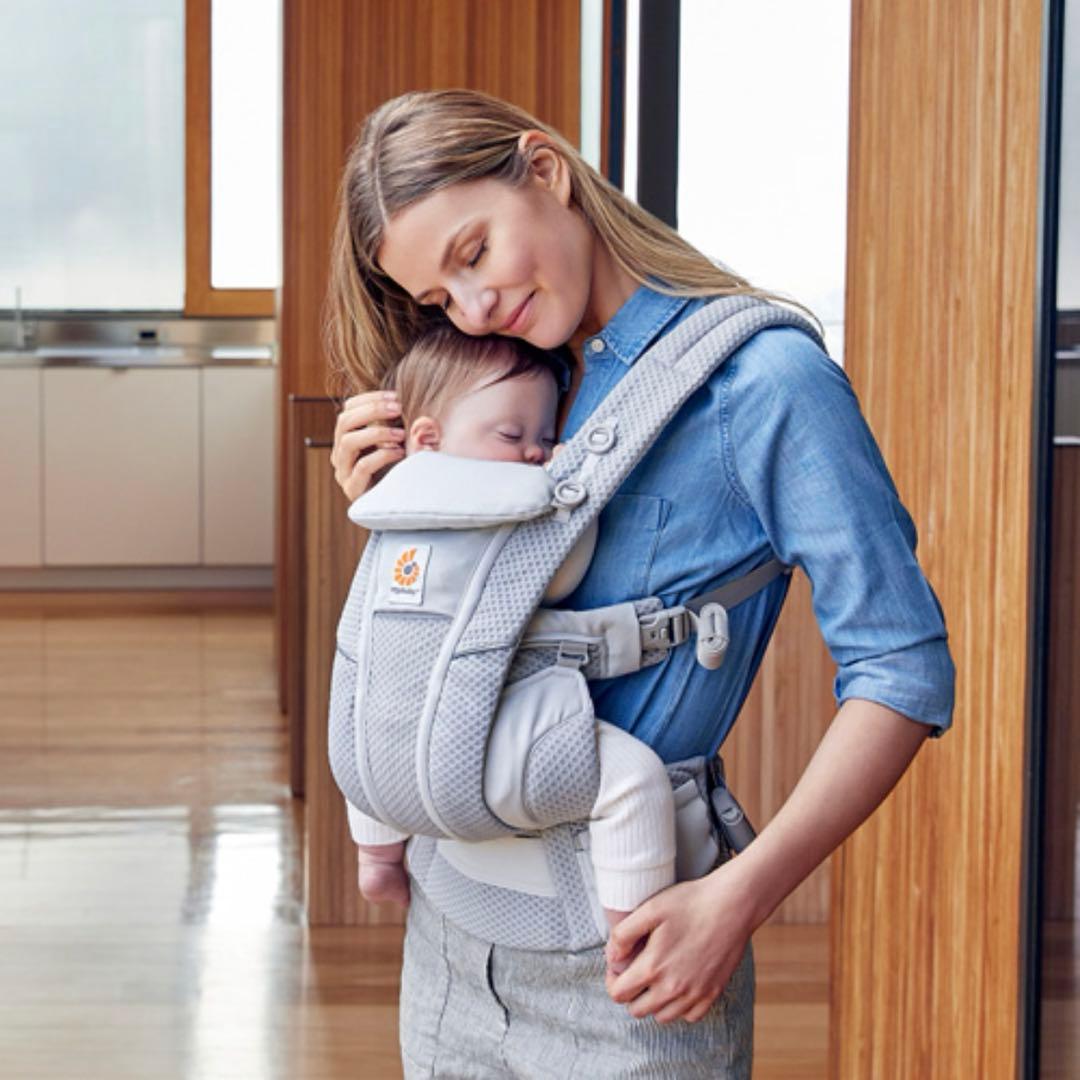 【箱、ポーチ付き‼️】エルゴベビー オムニブリーズ 抱っこ紐 パールグレー