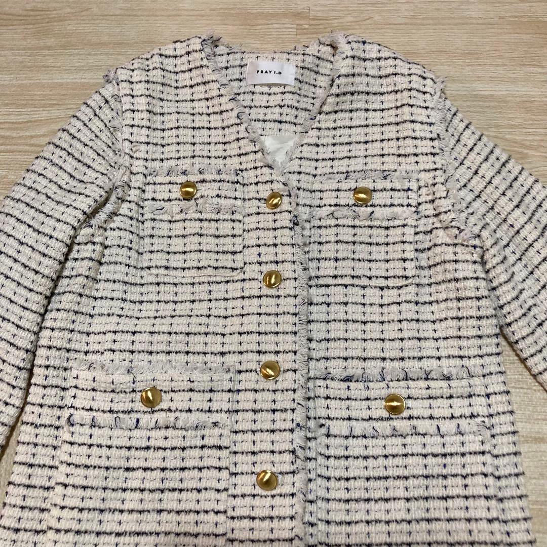 【極美品】FRAY I.D フレイ アイディー ツイード2wayジャケット　S