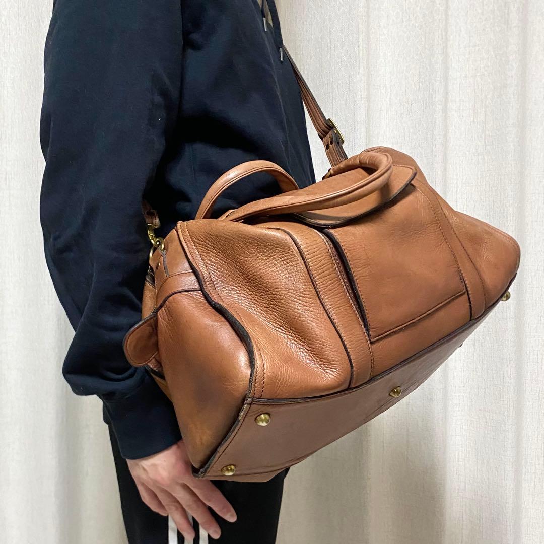 希少　PORTER バロン　2WAYボストンバッグオールレザー　ブラウン