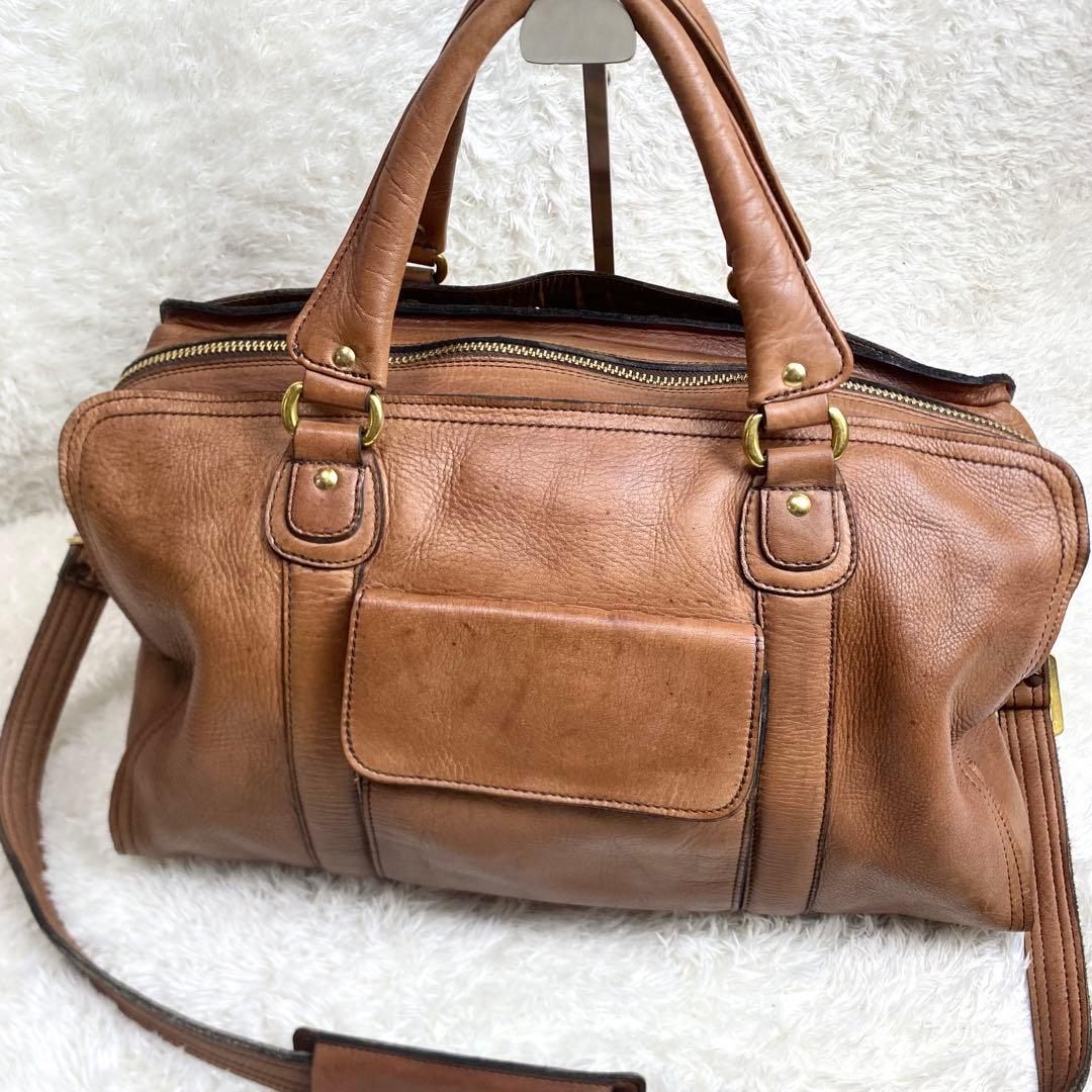 希少　PORTER バロン　2WAYボストンバッグオールレザー　ブラウン
