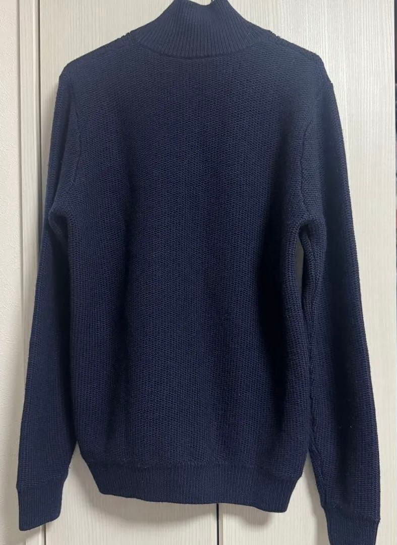 ≪LACOSTEラコステ≫ネイビー ドライバーズニット セーター ウール100%