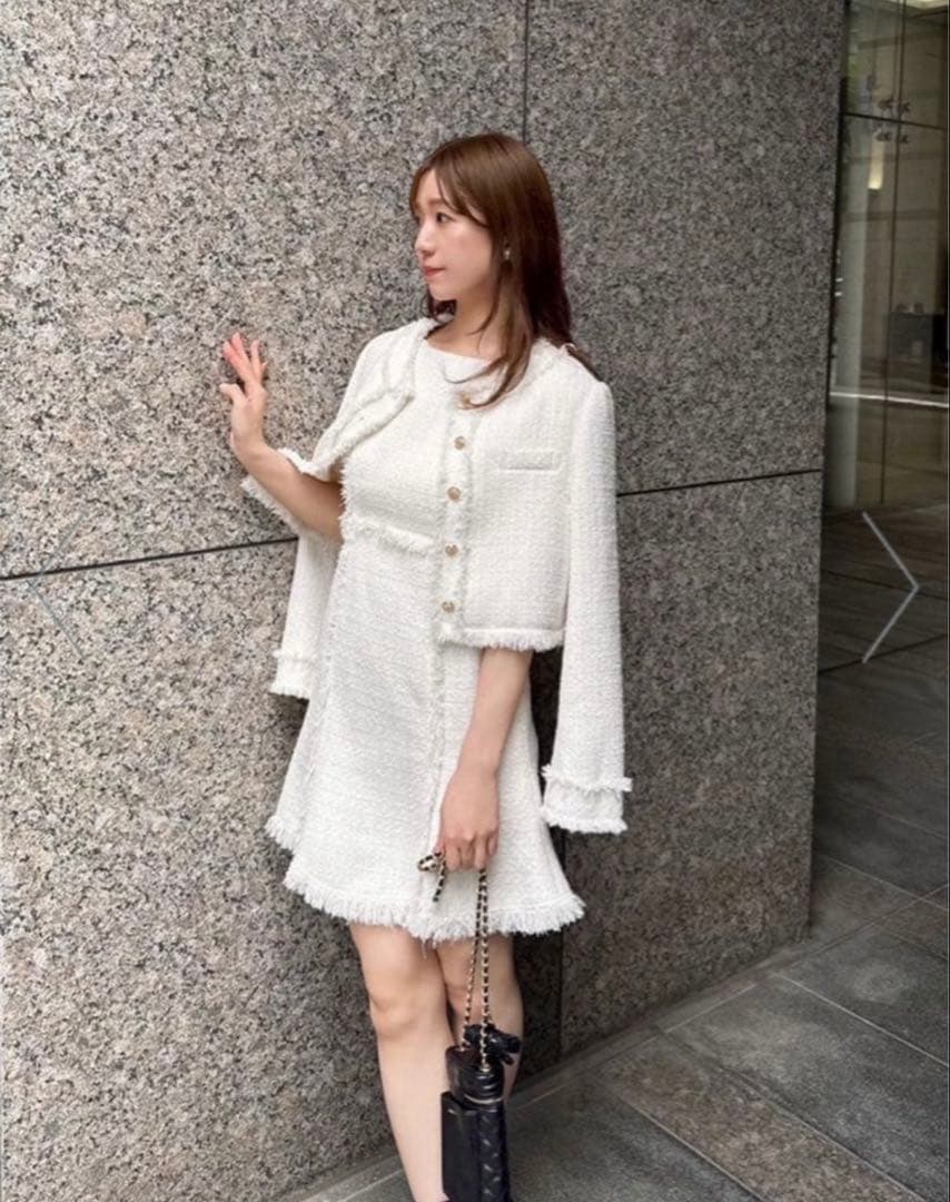 snidel スナイデル　ツイードミニワンピース