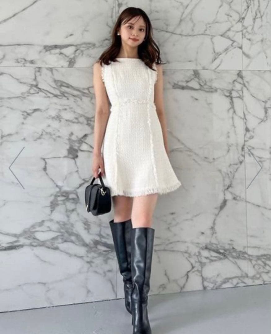 snidel スナイデル　ツイードミニワンピース