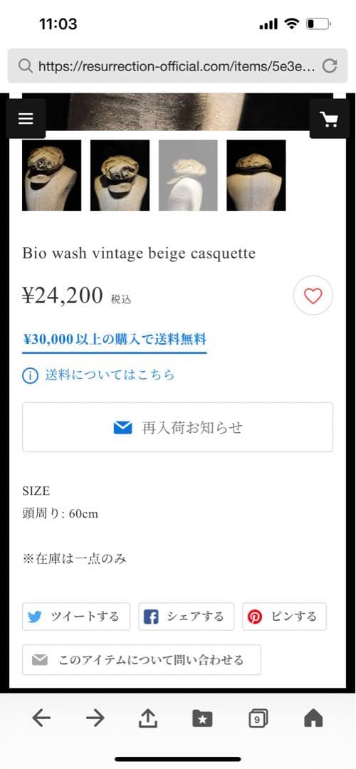 Resurrection リザレクション キャスケット