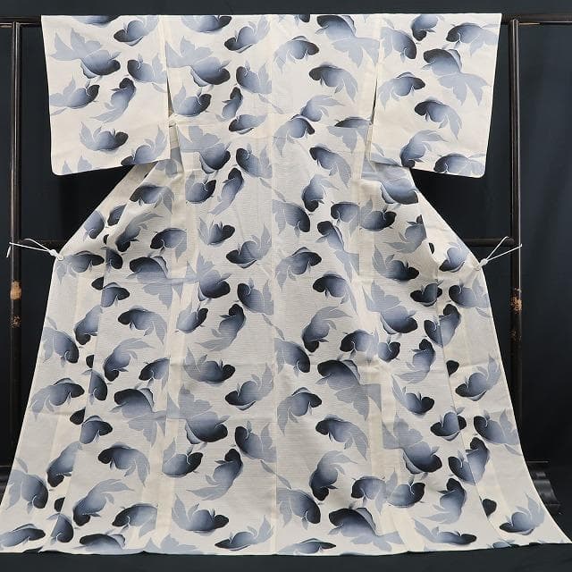 sarah_tokyo 新品 綿絽 紫織庵 友禅染 大金魚 浴衣 6497