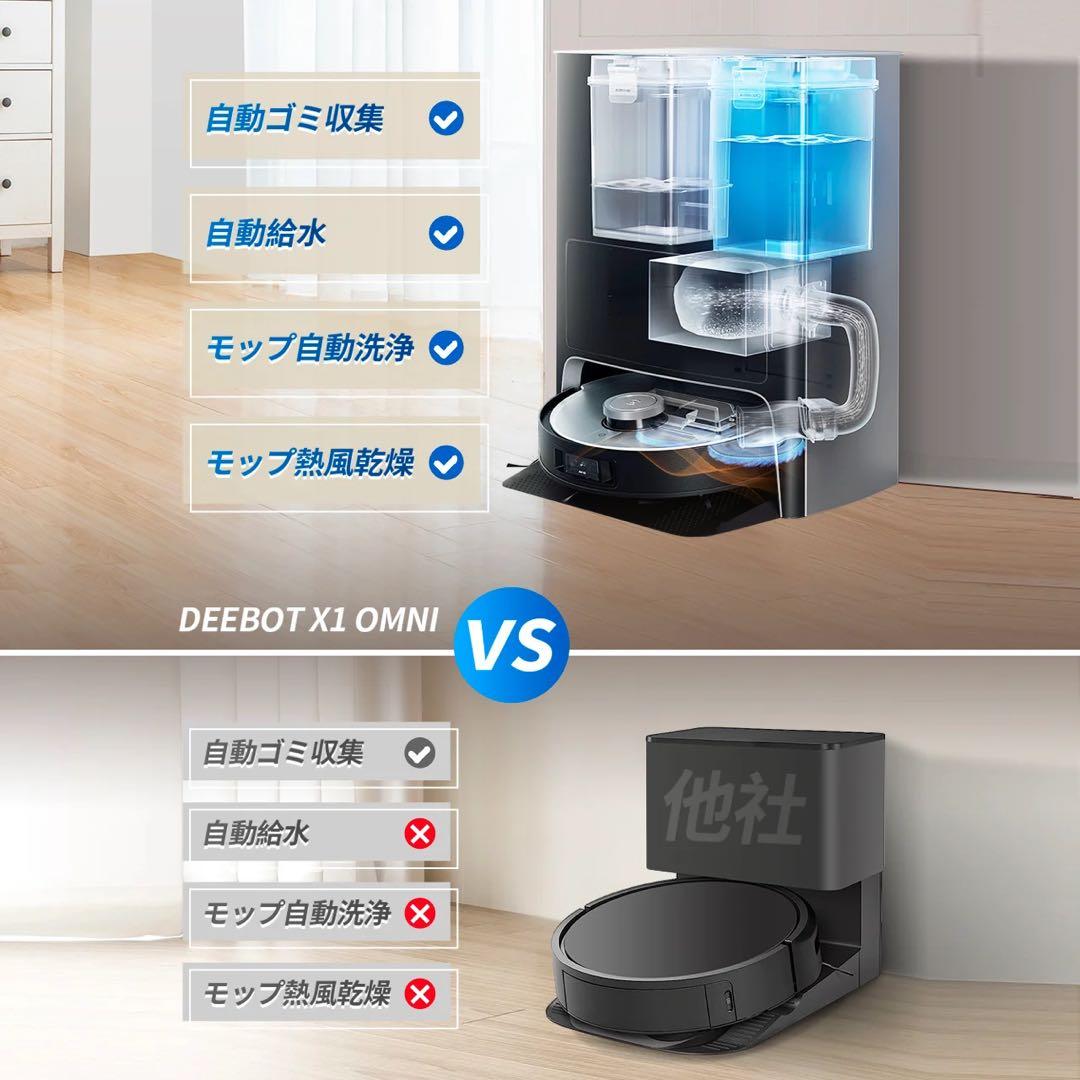 専用ECOVACS(エコバックス)DEEBOT X1 OMNI ロボット掃除機