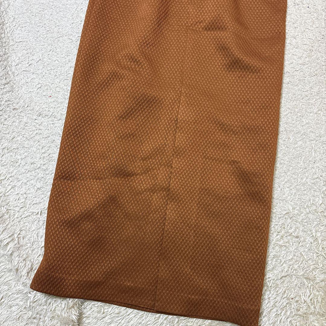 AIMER ジャカード×オーガンジーボリュームスリーブタイト　パーティードレス