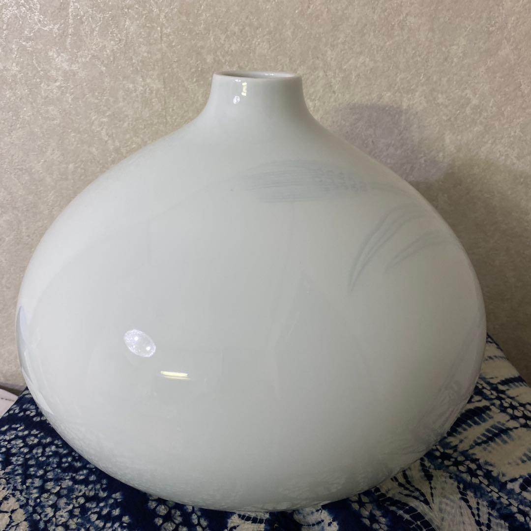 人間国宝　井上萬二　白磁壺