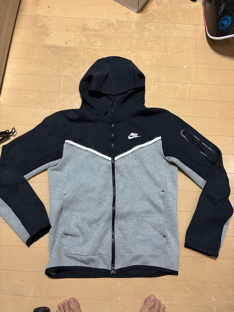 最終値引き正規品廃盤 NIKE 旧テックフリース上下US S 黒グレープレ値