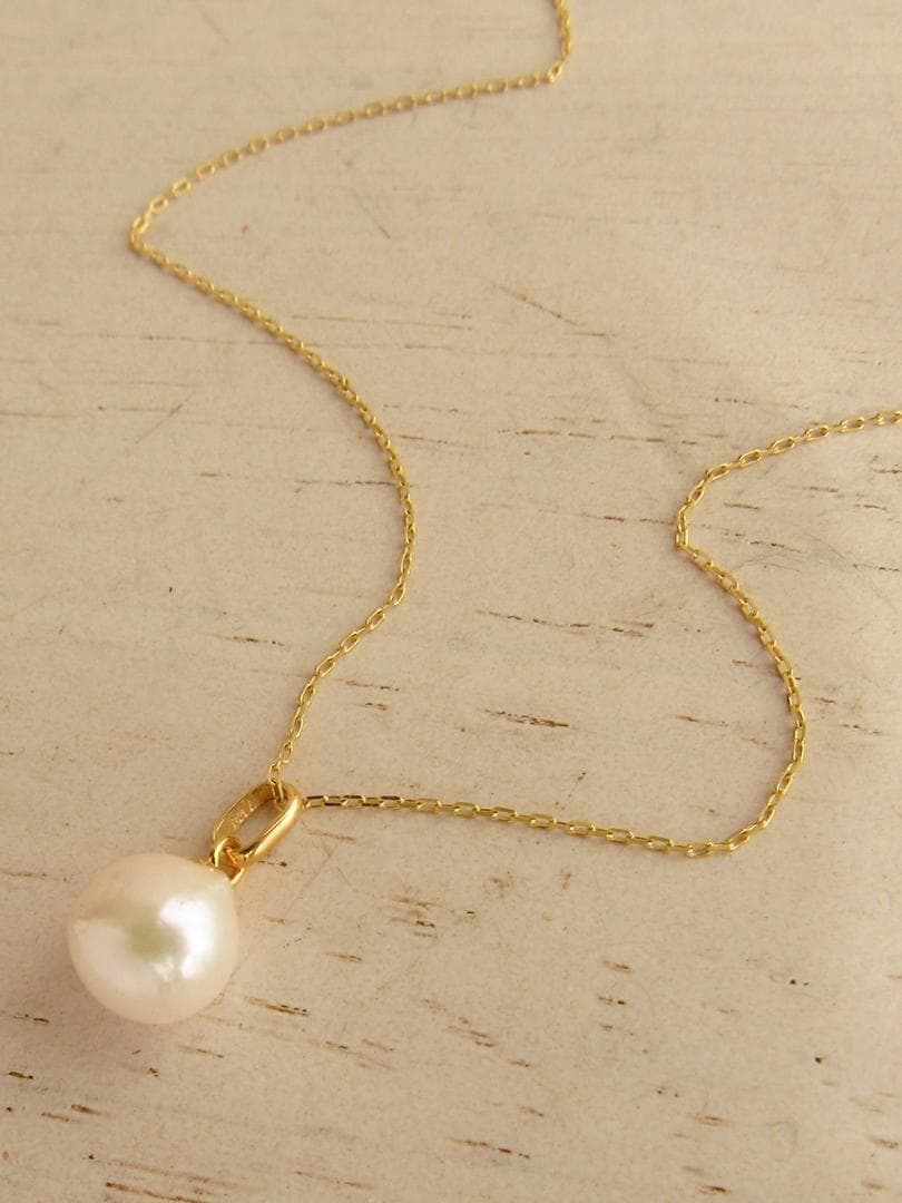 訳あり★パール あこや真珠 K18 18K ネックレス トップ 18金 刻印