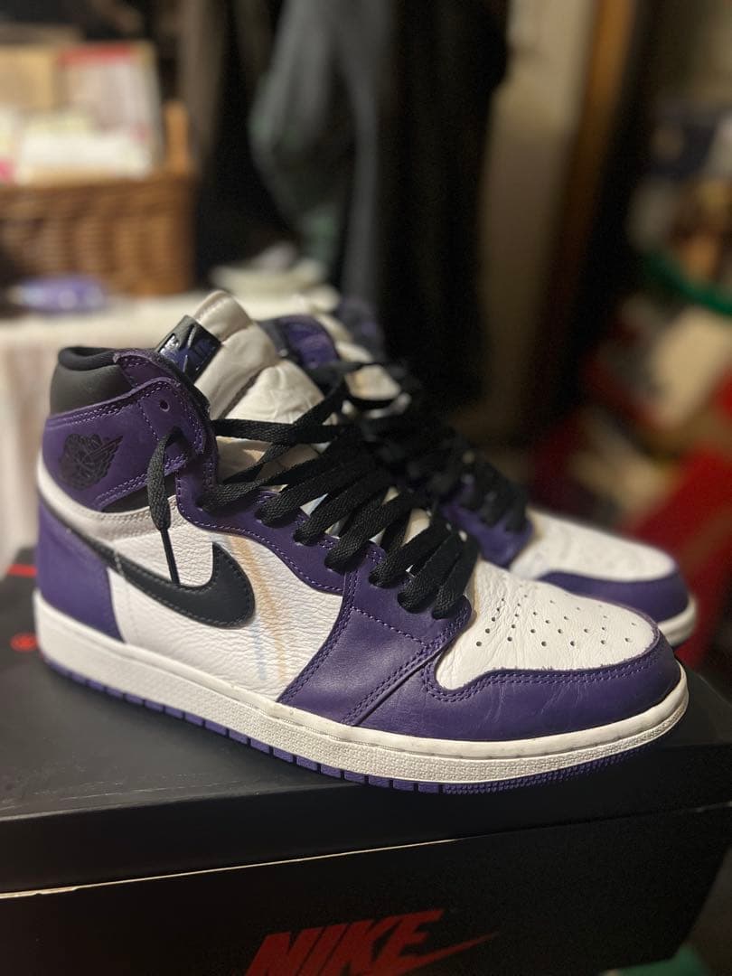 ジ*ズ様 Nike Air Jordan1 コートパープル　ナイキ　ジョーダン1