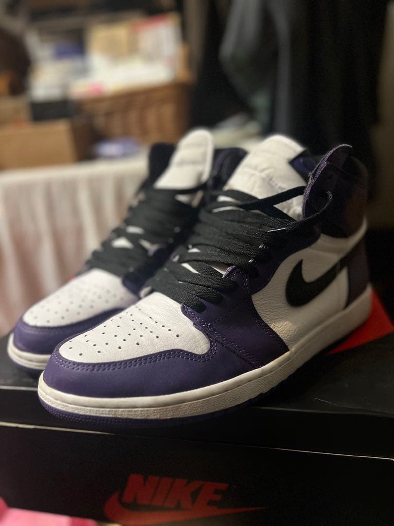 ジ*ズ様 Nike Air Jordan1 コートパープル　ナイキ　ジョーダン1