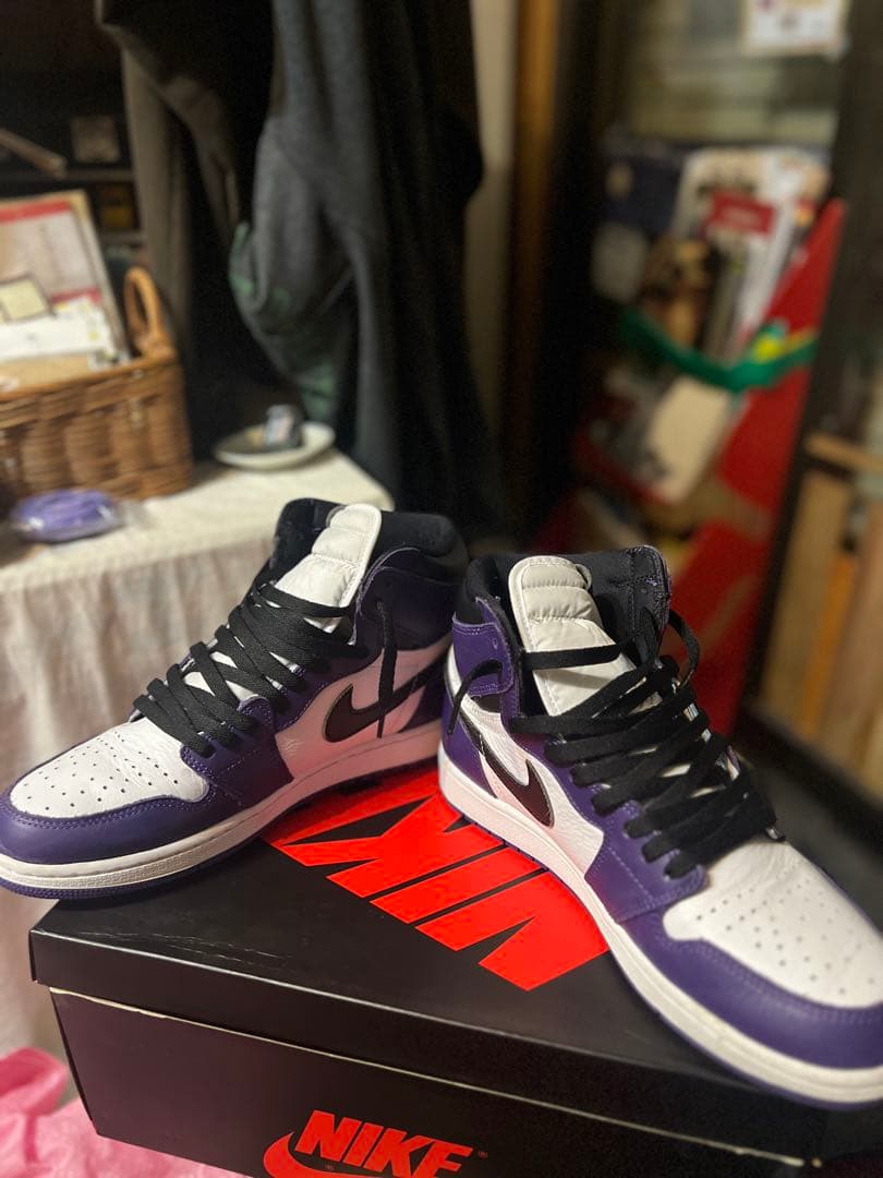 ジ*ズ様 Nike Air Jordan1 コートパープル　ナイキ　ジョーダン1