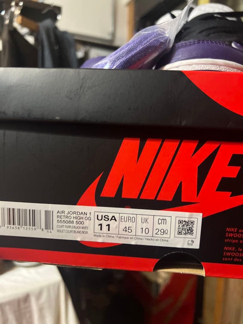 ジ*ズ様 Nike Air Jordan1 コートパープル　ナイキ　ジョーダン1