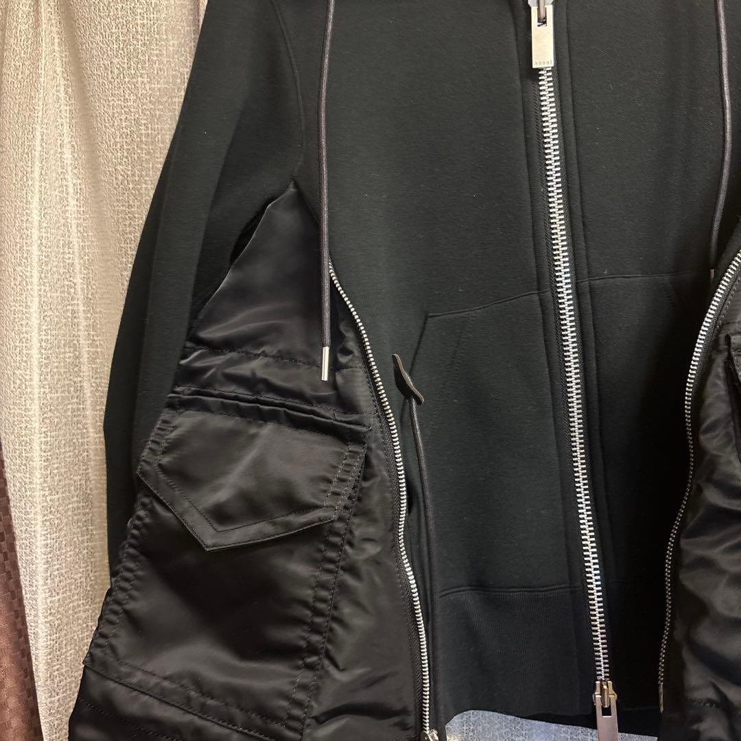 新品タグ付き　SACAI サカイ　コンビネーション　スポンジスウェットフーディ