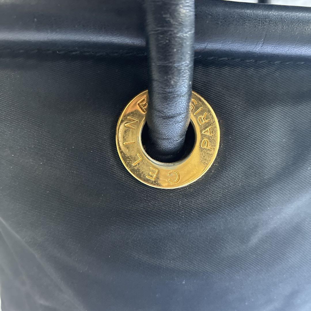 美品✨セリーヌ　黒 ナイロン ショルダーバッグ