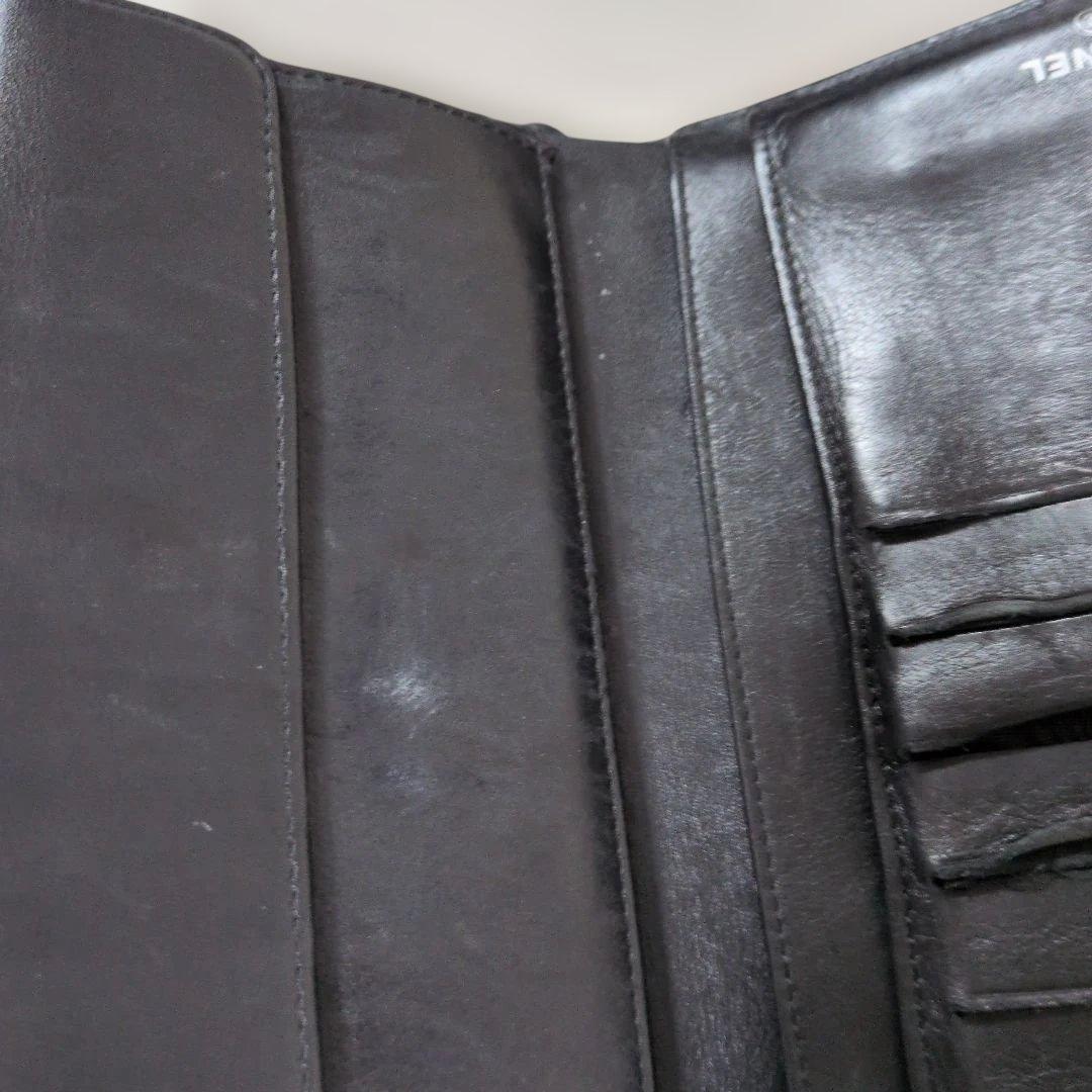 CHANEL ブラック キルティング長財布