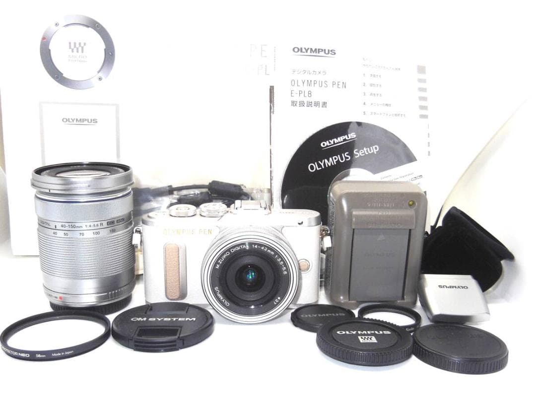 OLYMPUS E-PL8 EZダブルズームキット 元箱付属