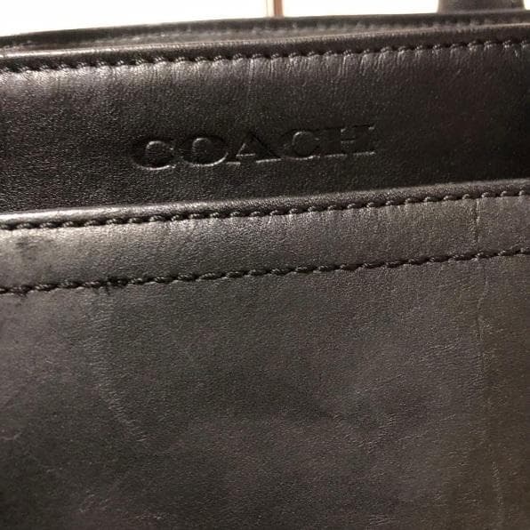 COACH コーチ F70916／2WAY オールレザーブリーフトートバッグ／黒