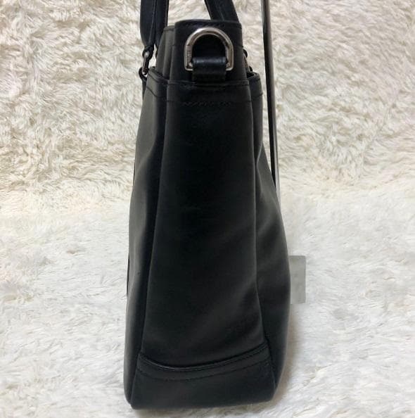 COACH コーチ F70916／2WAY オールレザーブリーフトートバッグ／黒