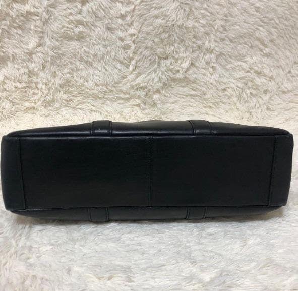 COACH コーチ F70916／2WAY オールレザーブリーフトートバッグ／黒