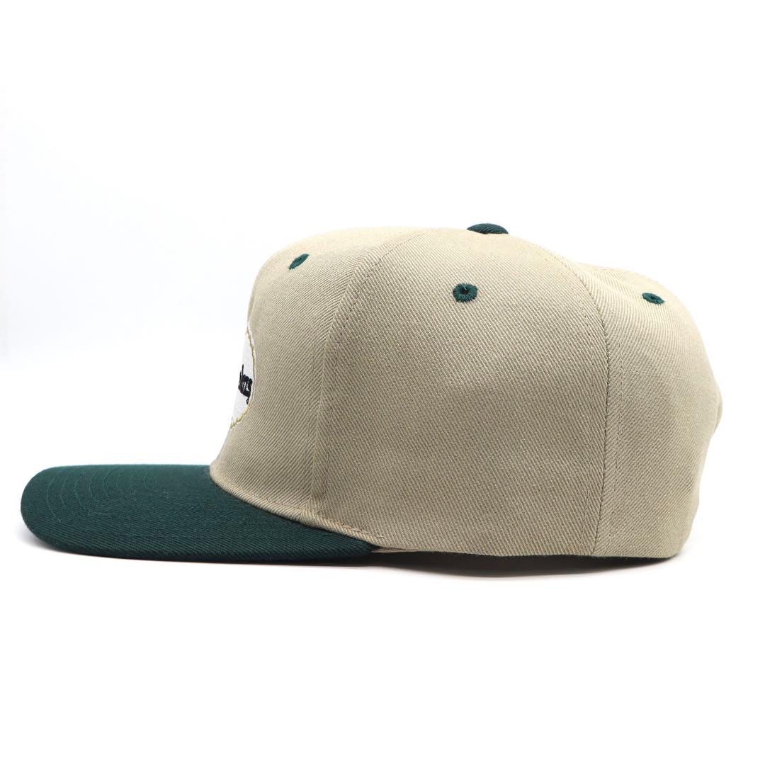 90s デッド 韓国製 ハーゲンダッツ ビンテージ キャップ 刺繍 2トーン 緑