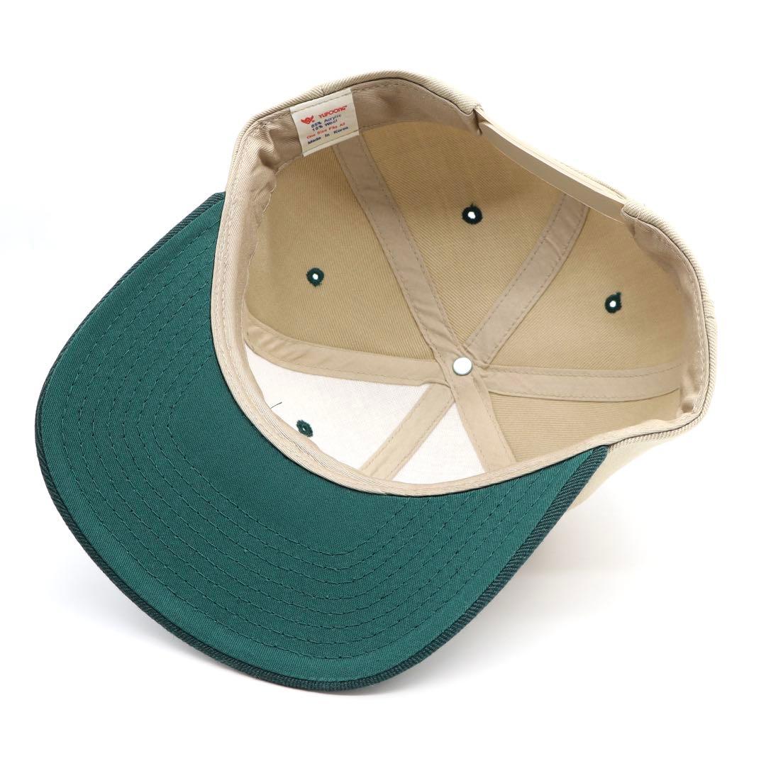 90s デッド 韓国製 ハーゲンダッツ ビンテージ キャップ 刺繍 2トーン 緑