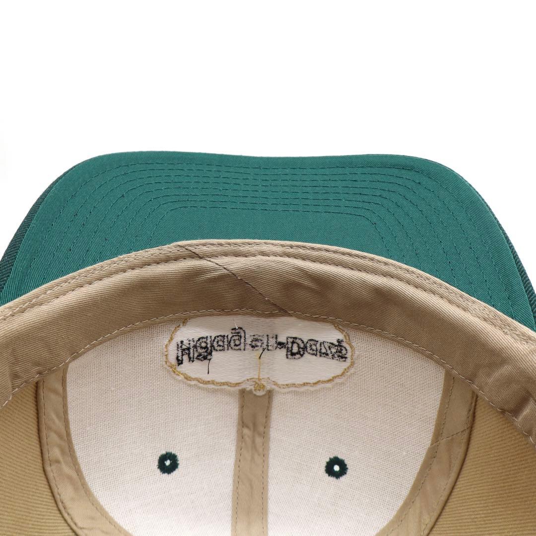 90s デッド 韓国製 ハーゲンダッツ ビンテージ キャップ 刺繍 2トーン 緑