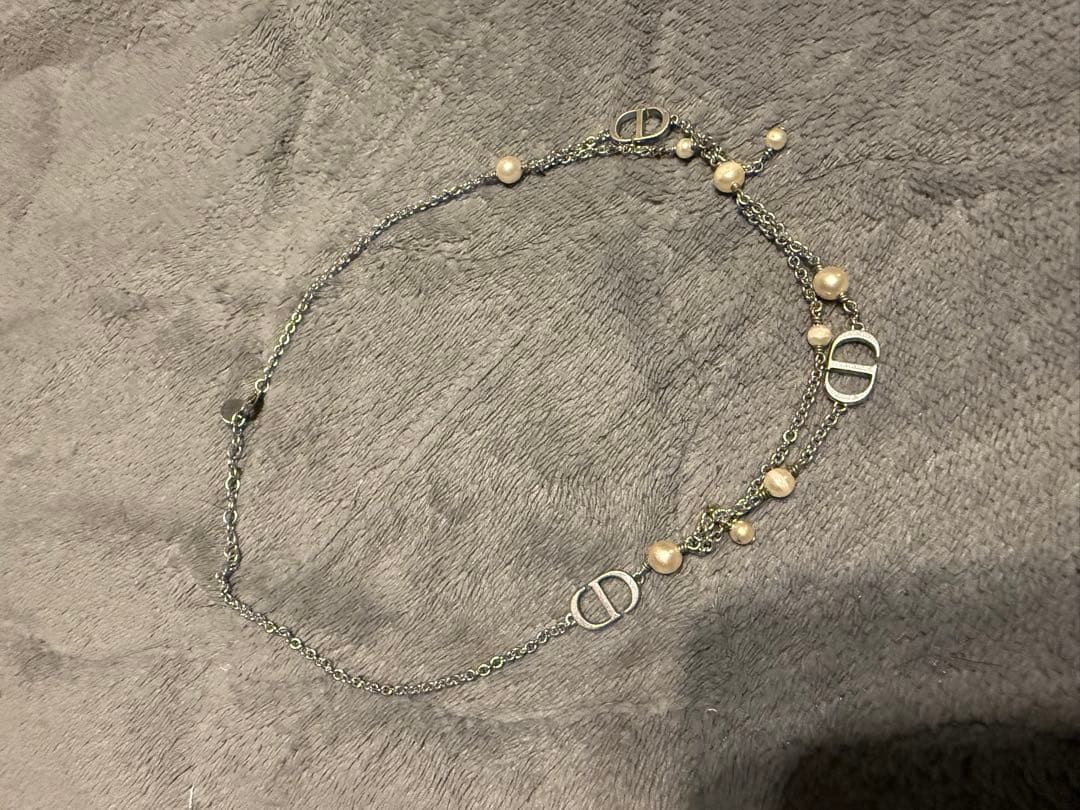 Dior パールチャームネックレス