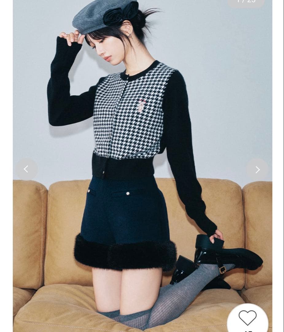 【新品タグ付き】LILY BROWN エコファーショートパンツ